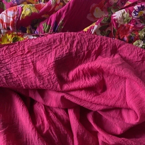 Miss Kitsch Ibiza Pink Floral Cotton Maxi Dress S - Picture 11 of 13